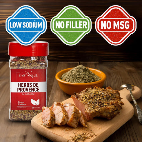 Eastanbul Herbs De Provence Seasoning, 2.3oz Natural Herbes De Provence Seasoning Spice Blend, Herb De Provence Seasoning, From France Culinary Tr...
